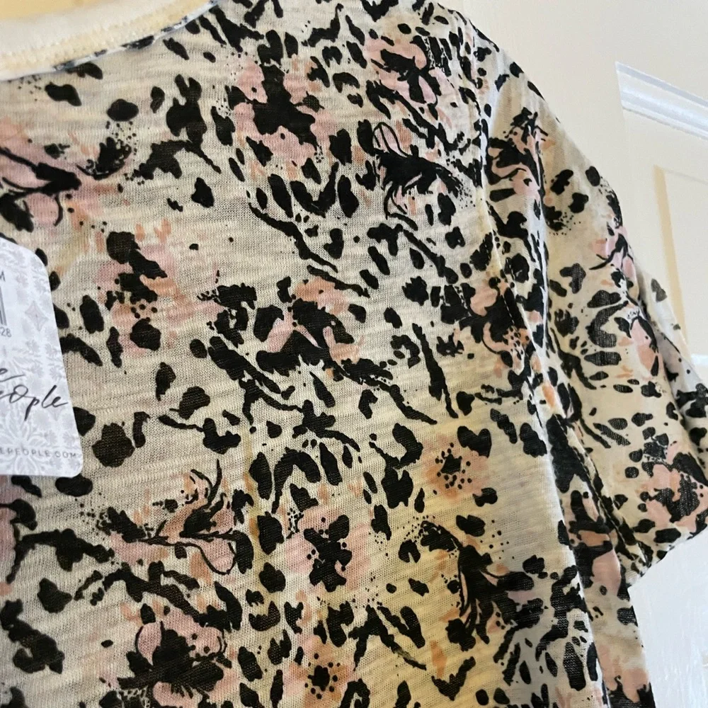 NWT Free People short sleeve cotton tee, M - Picture 2 of 5